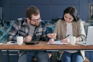 man and woman applying for tax credit
